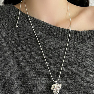 Clustered Pendant Statement Necklace