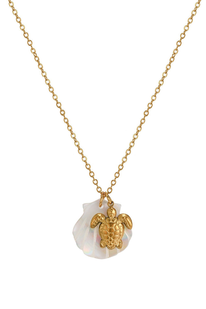 Shell and Starfish Pendant Necklace