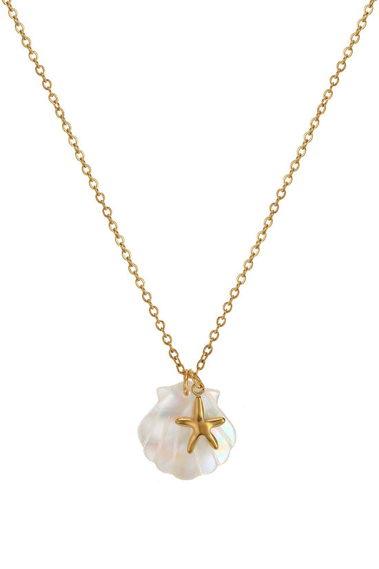 Shell and Starfish Pendant Necklace