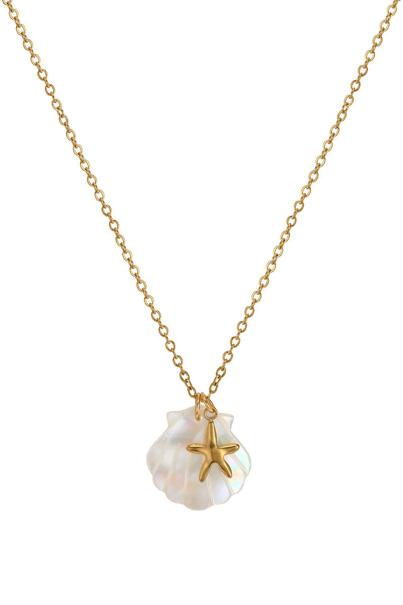 Shell and Starfish Pendant Necklace